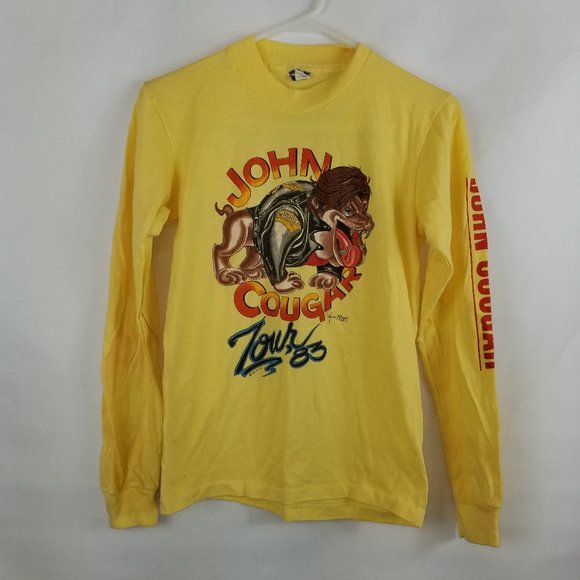 The Knits Vintage Other - Vintage 1983 Single Stitch John Cougar Mellancamp Tour  RARE Size S Yellow